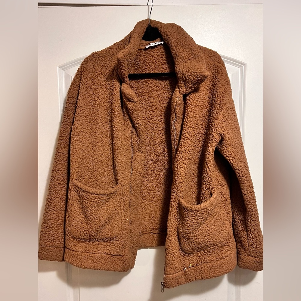 Brown Fluffy Bear Jacket